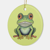 Buntstiftzeichnung Frosch Keramik Ornament (Links)