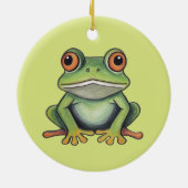 Buntstiftzeichnung Frosch Keramik Ornament (Hinten)