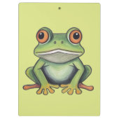 Buntstiftzeichnung Frosch Klemmbrett (Rückseite)