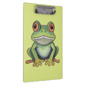Buntstiftzeichnung Frosch Klemmbrett (Rechts)