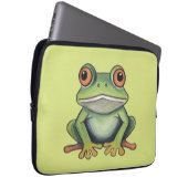 Buntstiftzeichnung Frosch Laptopschutzhülle (Vorne Rechts)