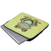 Buntstiftzeichnung Frosch Laptopschutzhülle (Vorne Knopf)