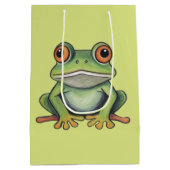 Buntstiftzeichnung Frosch Mittlere Geschenktüte (Rückseite)