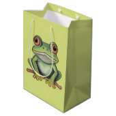 Buntstiftzeichnung Frosch Mittlere Geschenktüte (Rückseite Schrägansicht)