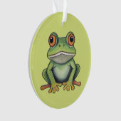 Buntstiftzeichnung Frosch Ornament (Vorderseite)