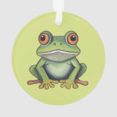 Buntstiftzeichnung Frosch Ornament (Rückseite)