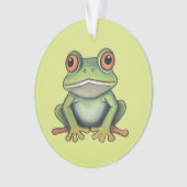 Buntstiftzeichnung Frosch Ornament (Vorderseite)