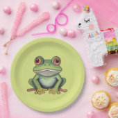 Buntstiftzeichnung Frosch Pappteller (Party)
