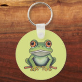 Buntstiftzeichnung Frosch Schlüsselanhänger (Rückseite)