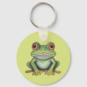 Buntstiftzeichnung Frosch Schlüsselanhänger (Rückseite)