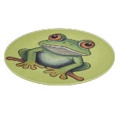 Buntstiftzeichnung Frosch Schneidebrett (Ecke)