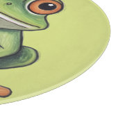 Buntstiftzeichnung Frosch Schneidebrett (Ecke)