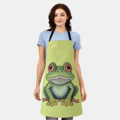 Buntstiftzeichnung Frosch Schürze (Getragen)