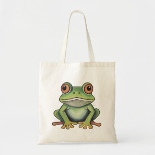 Buntstiftzeichnung Frosch Tragetasche