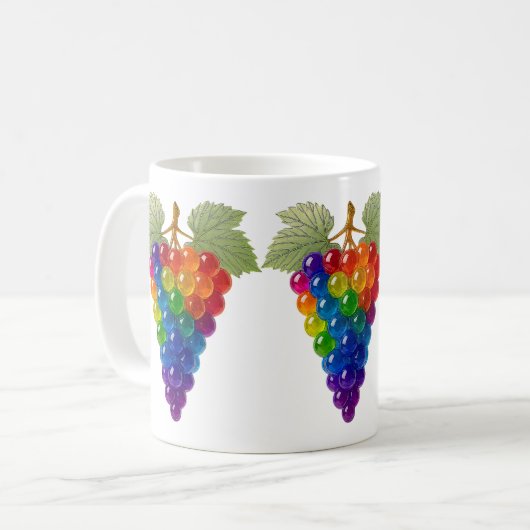 Buntweintrauben Kaffeetasse (Vorderseite Links)