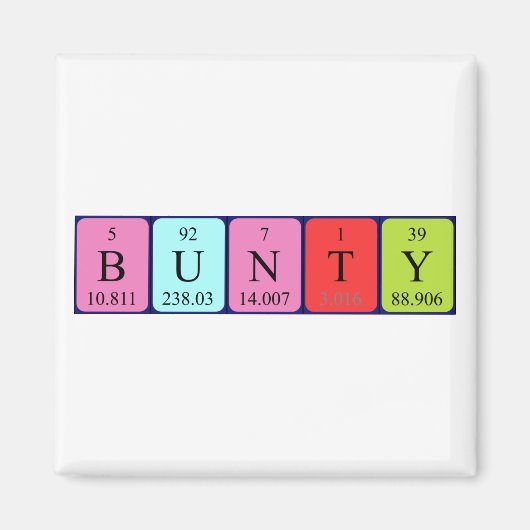 Bunty Periodenmagnet Magnet (Vorne)