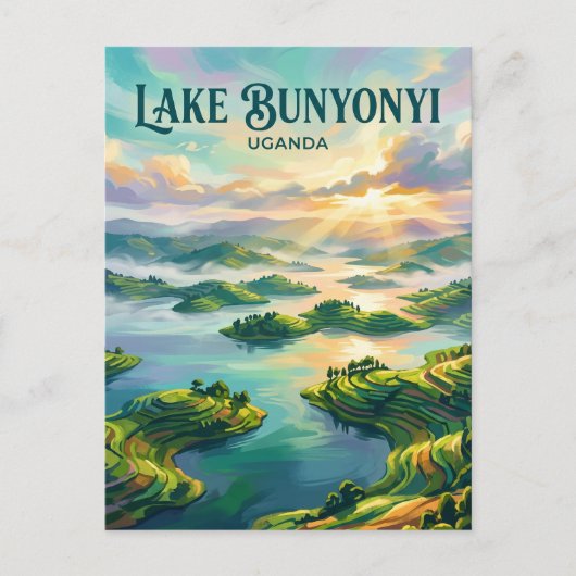 Bunyonyi-See Uganda Postkarte (Vorderseite)