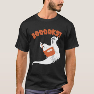 Buoks Funny Halloween Ghost Reading Books T-Shirt