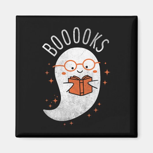 Buoks Ghost Funny Halloween Lehrerbuchbibliothek Magnet (Vorne)