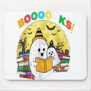 Buoks Ghost Funny Halloween Lehrerbuchbibliothek Mousepad