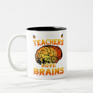 Buoks Ghost Funny Halloween Lehrerbuchbibliothek Zweifarbige Tasse