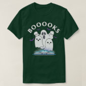 Buoks Ghost Halloween Bookworm Librarian Funny Ha T-Shirt (Design vorne)