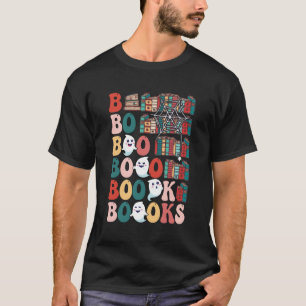 Buoks Ghosts Funny Halloween Teacher Book Library T-Shirt