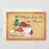 Buon Appetit Italienisches Food Wine Dinner Einlad Einladung (Vorderseite)