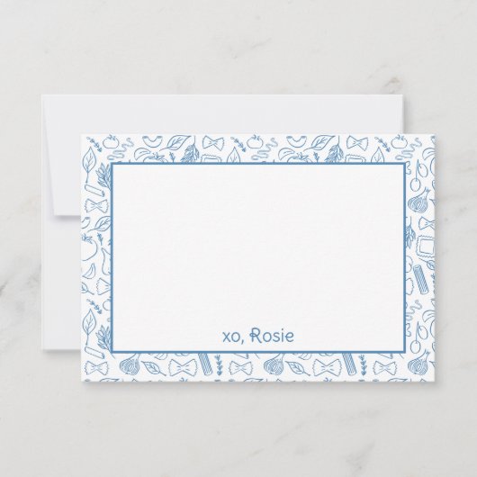 Buon Appetit Pasta Personal Stationery oder Dankeskarte (Vorderseite)
