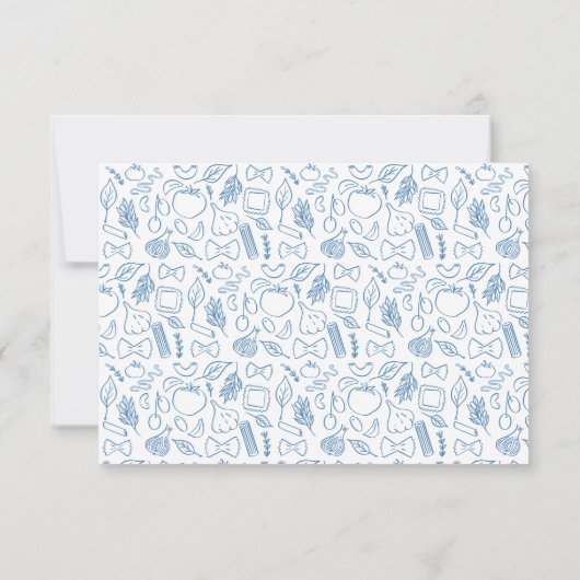 Buon Appetit Pasta Personal Stationery oder Dankeskarte (Rückseite)