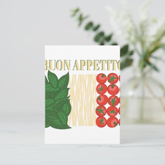Buon Appetito Postkarte (Stehend Vorderseite)