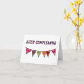 Buon companno, italienischer glücklicher Geburtsta Karte (Gelbe Blume)