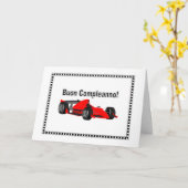 Buon Compleanno Auto da corsa Karte (Gelbe Blume)