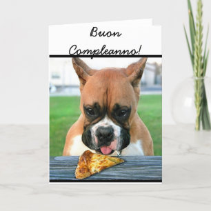 Buon Compleanno Boxer Hundekarte Karte