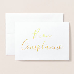Buon Compleanno Calligraphy Gold Foil Card Folienkarte
