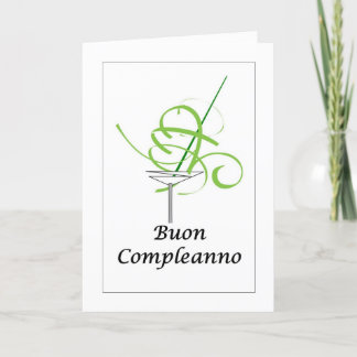 Buon Compleanno - Happy Birthday in Italian Card Dankeskarte