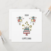 Buon Compleanno | Happy Birthday Karte (Vorderseite/Rückseite Beispiel)