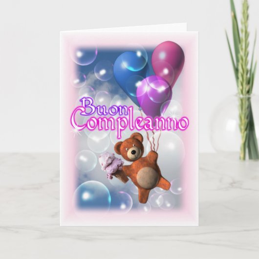 Buon Compleanno Italian Birthday card Karte (Vorderseite)
