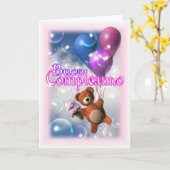 Buon Compleanno Italian Birthday card Karte (Gelbe Blume)