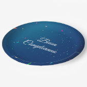 Buon Compleanno italienische Geburtstagsdekoration Pappteller (Schrägansicht)