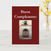 "BUON COMPLEANNO" ITALIENISCHER BIRTHTAG KARTE (Gelbe Blume)