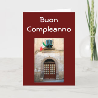 "BUON COMPLEANNO" ITALIENISCHER BIRTHTAG KARTE