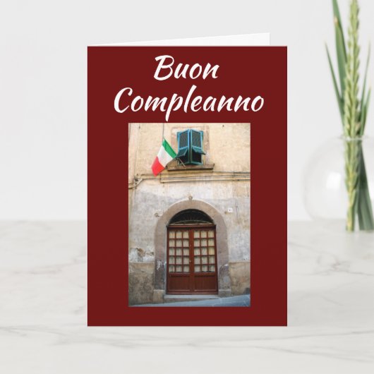 "BUON COMPLEANNO" *****ITALIENISCHER**** KARTE (Vorderseite)
