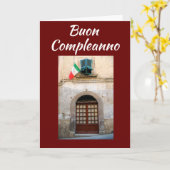 "BUON COMPLEANNO" *****ITALIENISCHER**** KARTE (Gelbe Blume)
