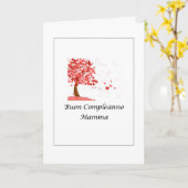 Buon Compleanno Mamma - Italiener Karte (Gelbe Blume)