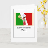 Buon Compleanno Papà - Happy Birthday in Italian Karte (Gelbe Blume)