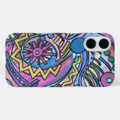 Buon Giorno-Hand Painted Modern Geometric Art Case-Mate iPhone Hülle (Rückseite (Horizontal))