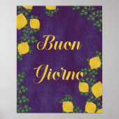 Buon Giorno Lemon Floral - Inspirierte italienisch Poster (Vorne)