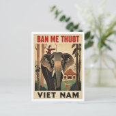 Buon Ma Thuot Elephant Viet Nam Travel Postkarte (Stehend Vorderseite)