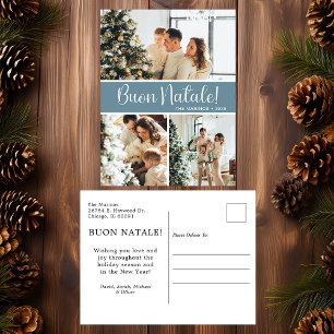 Buon Natale 3 Foto Feiertagspostkarte